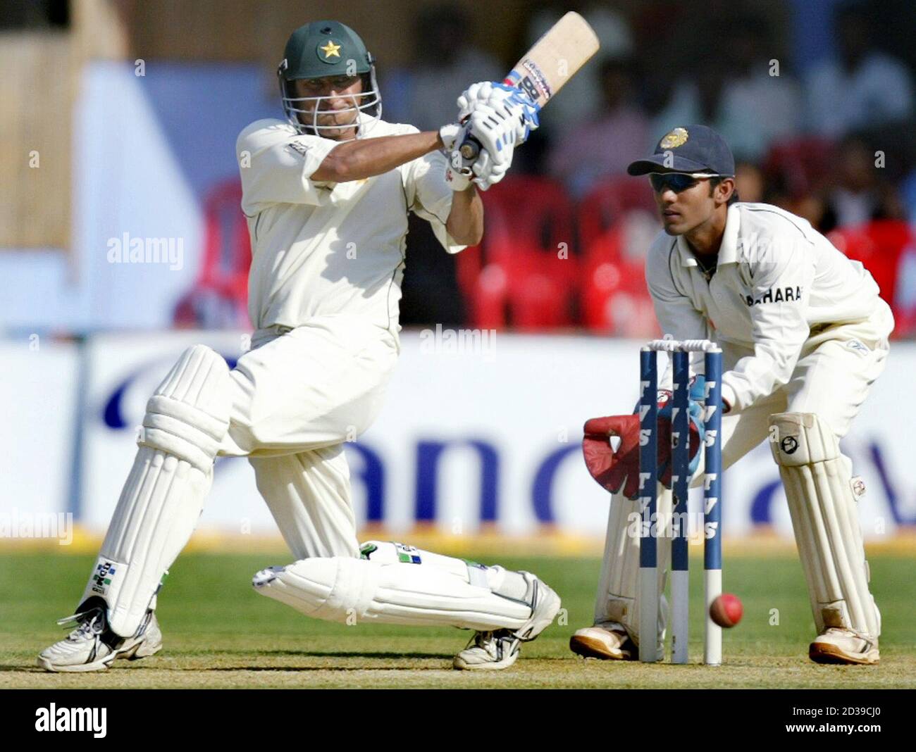 Pakistan S Younis Khan Plays A Shot During The First Day S Play Of The Third Cricket Test Match Between India And Pakistan In Bangalore March 24 05 Pakistan After Electing To Bat Were