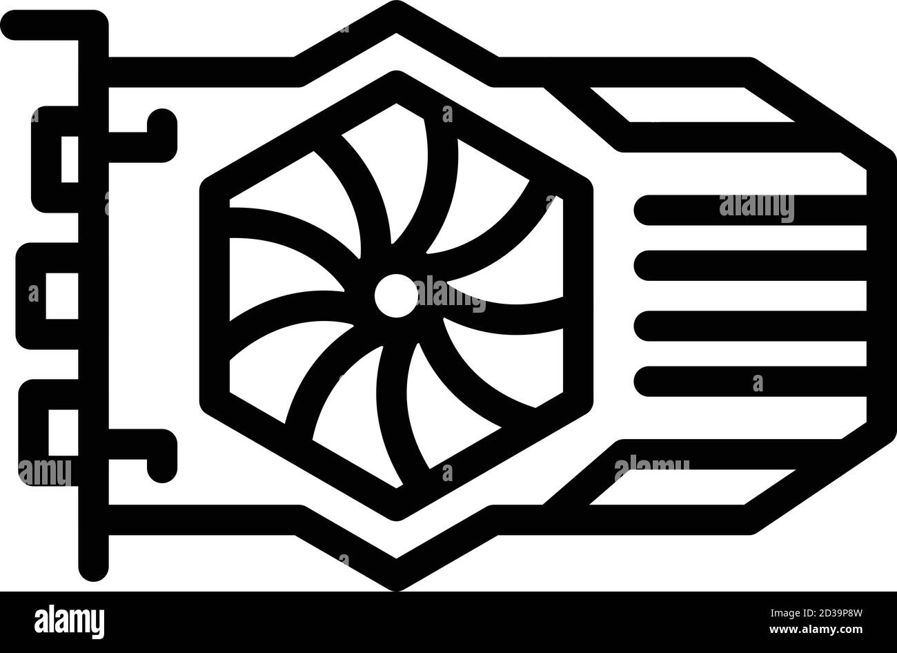 Digital gpu card icon, outline style Stock Vector Image & Art - Alamy