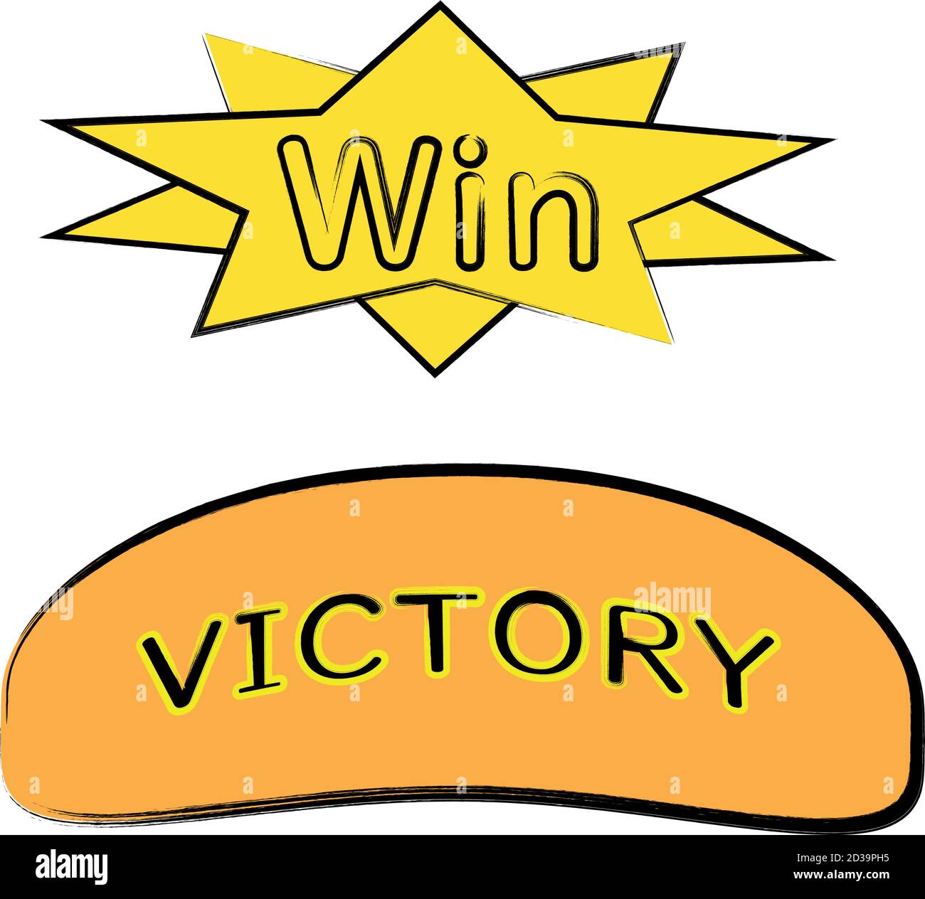 Two logos with words win and victory Stock Vector Image & Art Alamy