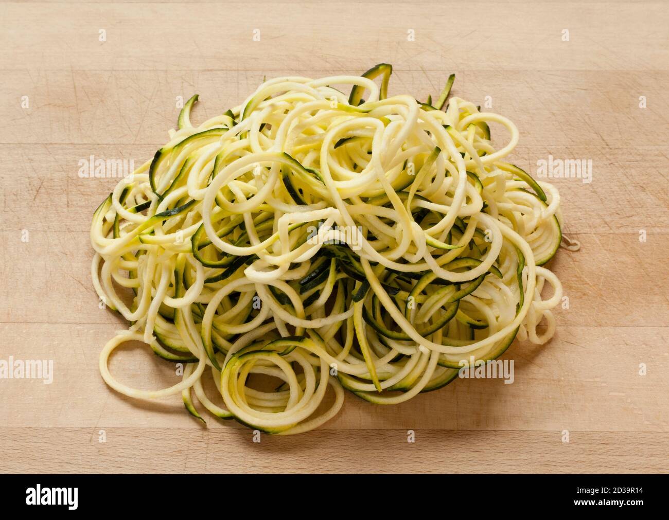 Courgette spaghetti Stock Photo