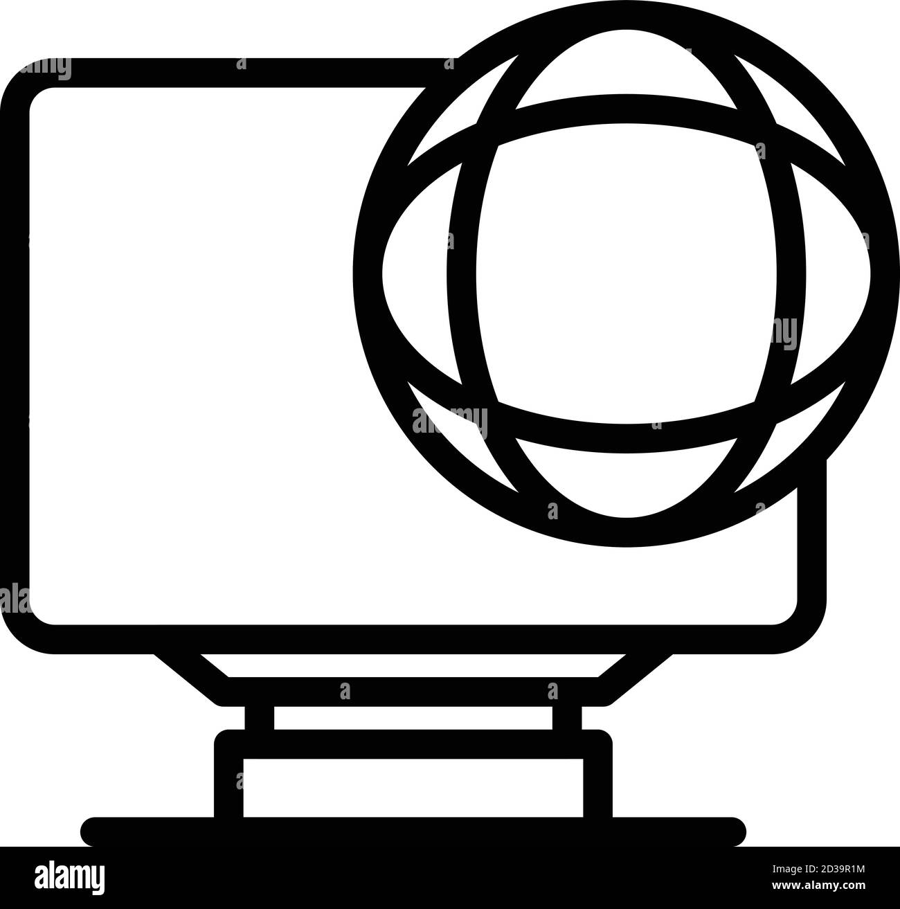 Global monitor icon, outline style Stock Vector Image & Art - Alamy
