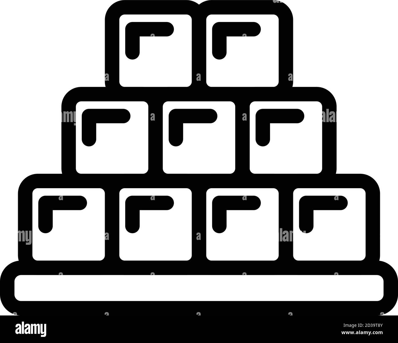 Ice cubes icon, outline style Stock Vector Image & Art - Alamy