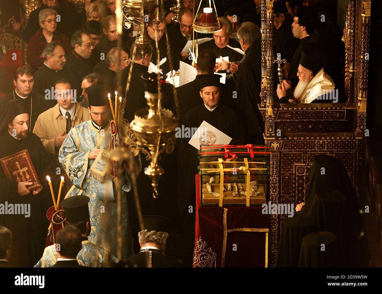 Ecumenical Patriarch Bartholomew conducts a mass for the blessing of