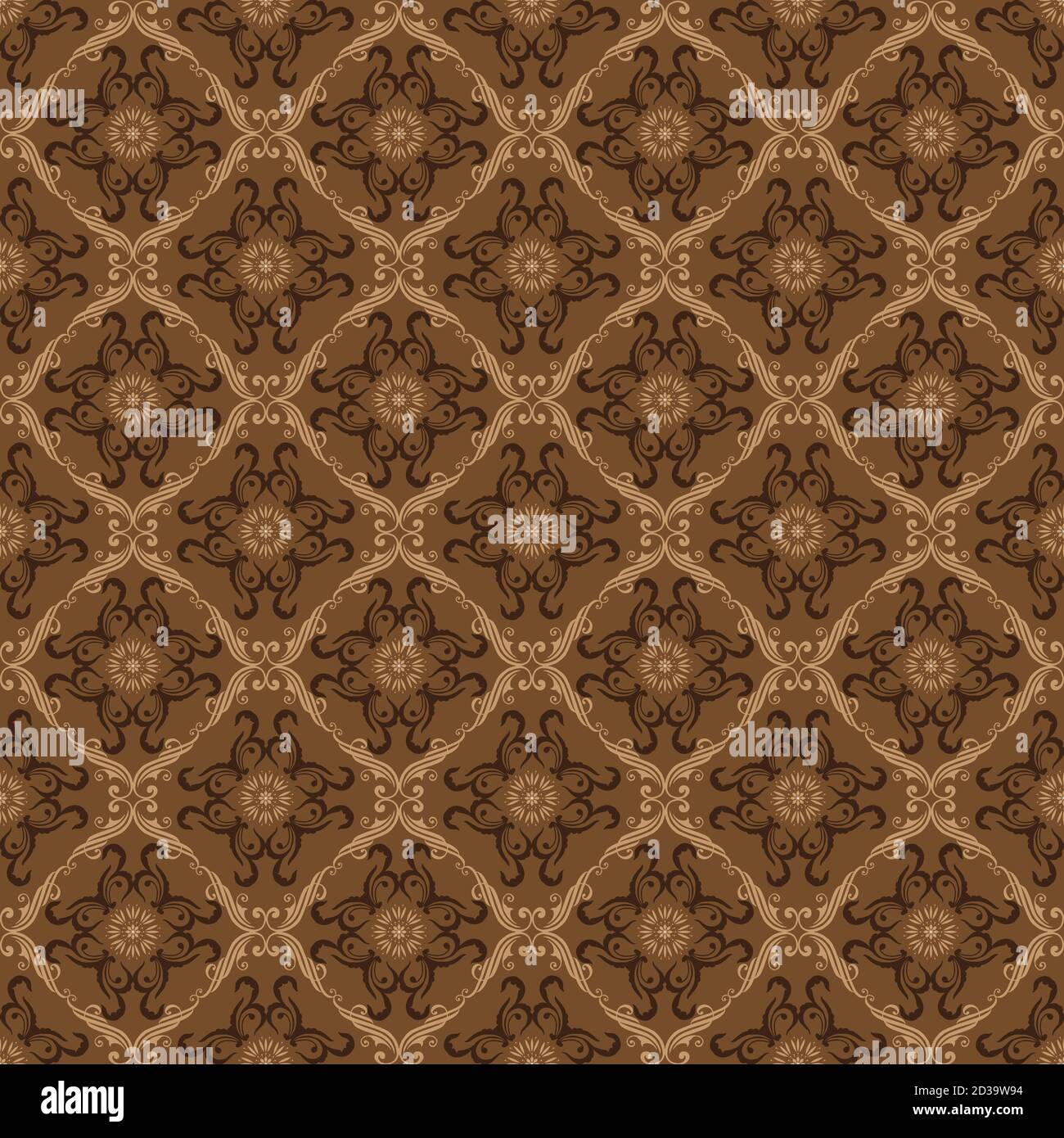 Simple batik flower patterns as a traditional Java clothes with smooth ...