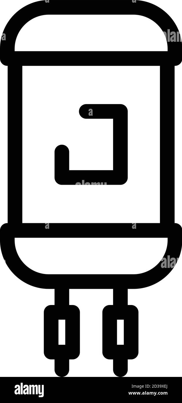 Energy capacitor icon, outline style Stock Vector