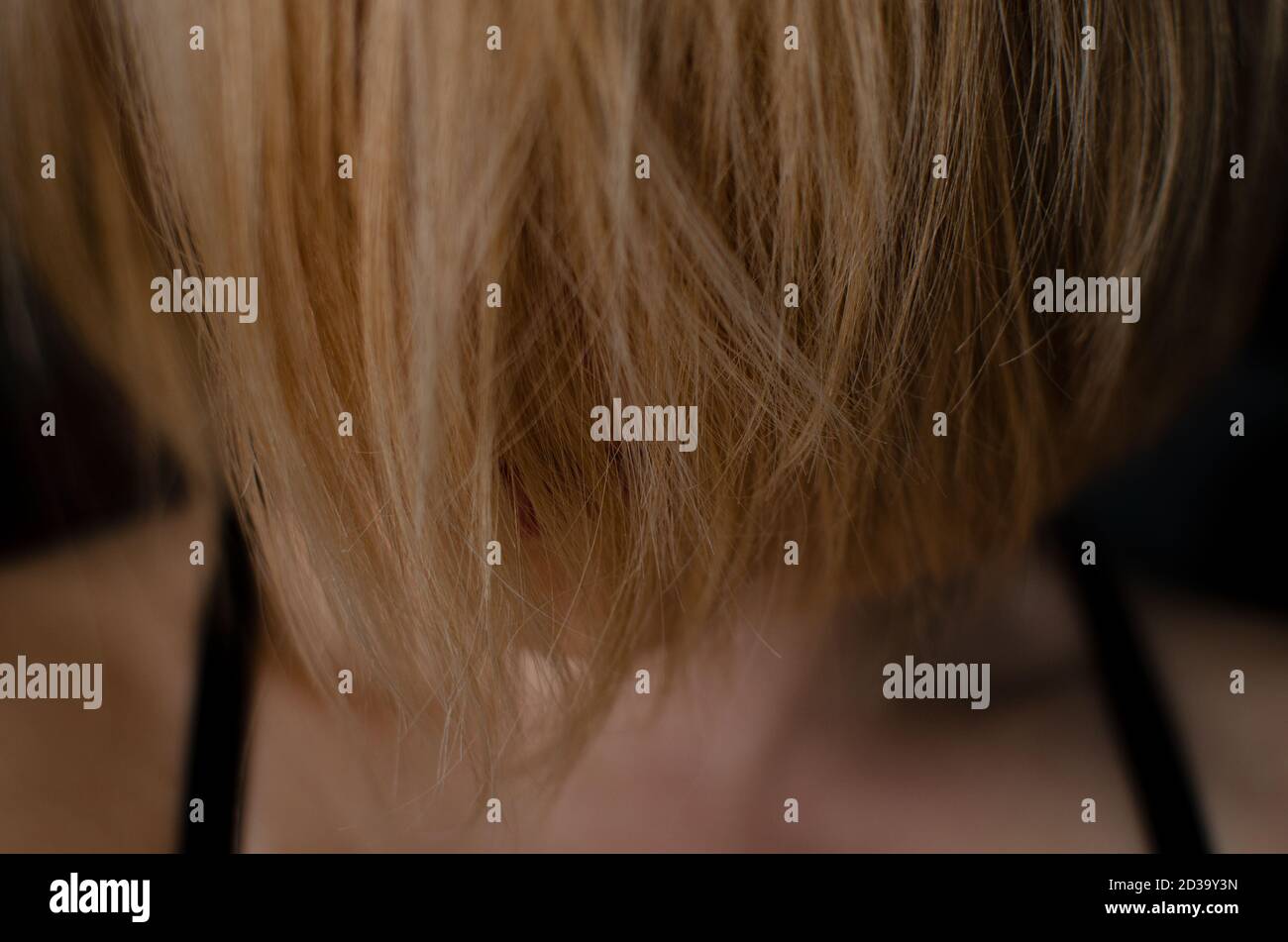 Blond hair - blonde Haare -Haarspitzen Stock Photo