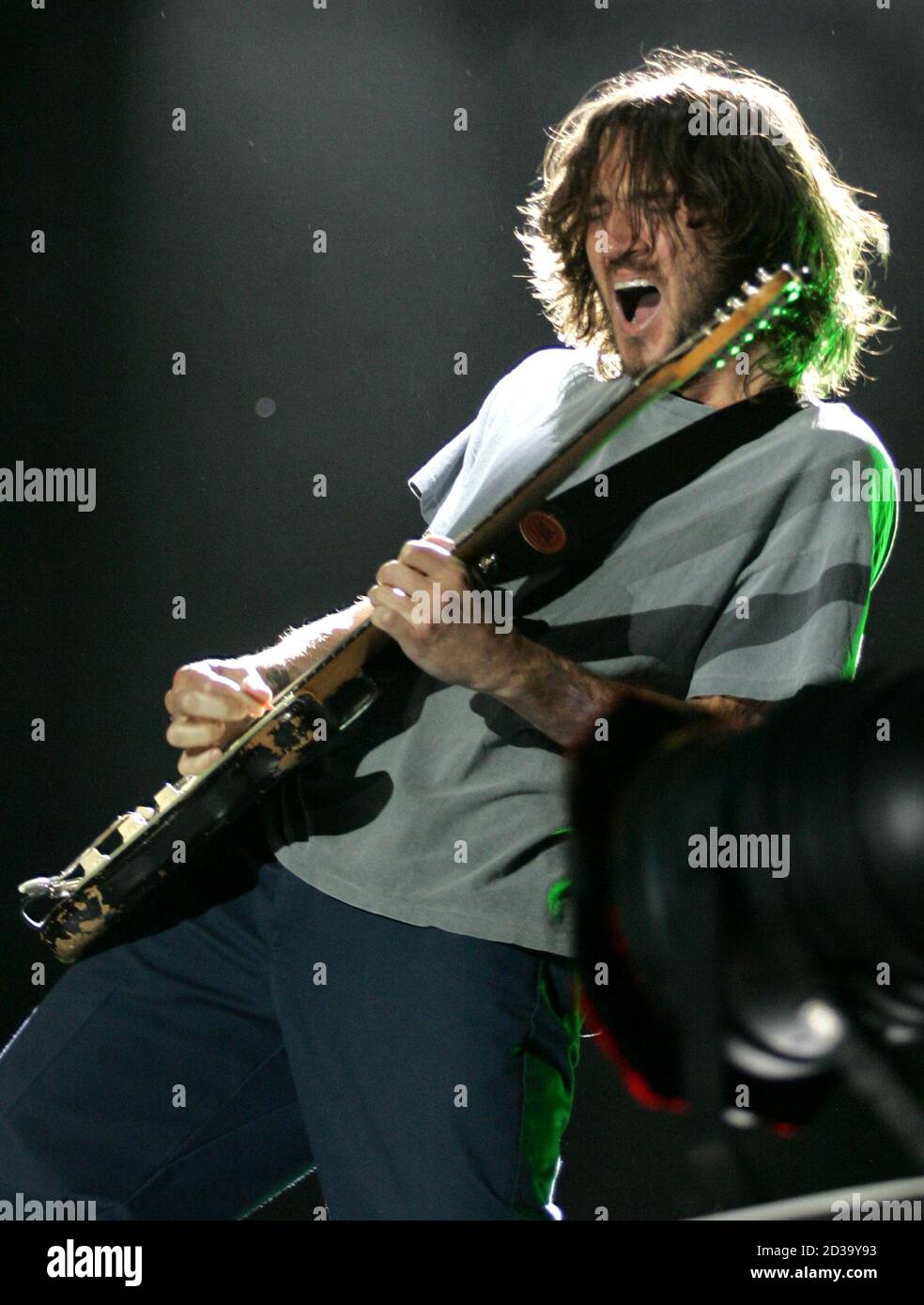 Guitarist John Frusciante of the Red Hot Chili Peppers performs during