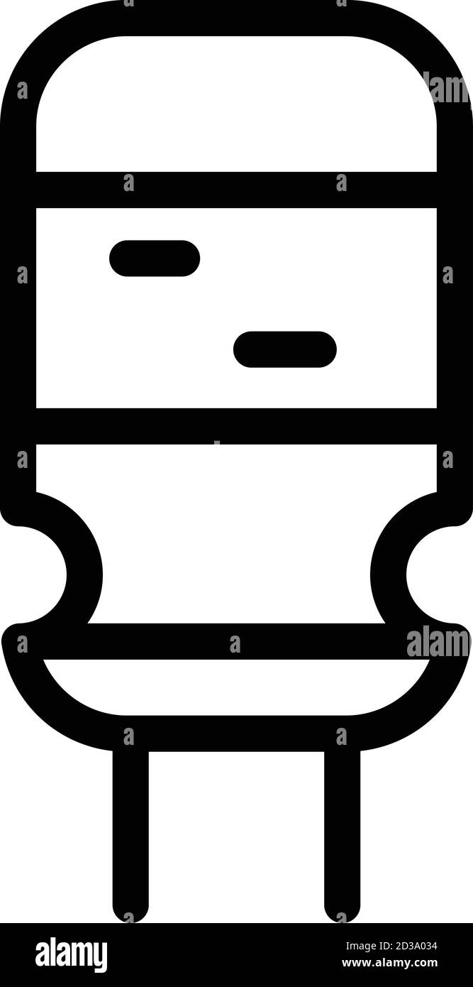 Capacitor chip icon, outline style Stock Vector