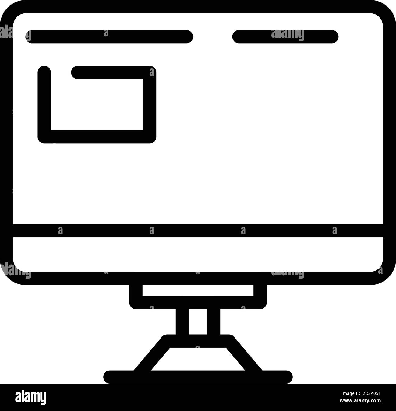 Office monitor icon, outline style Stock Vector Image & Art - Alamy