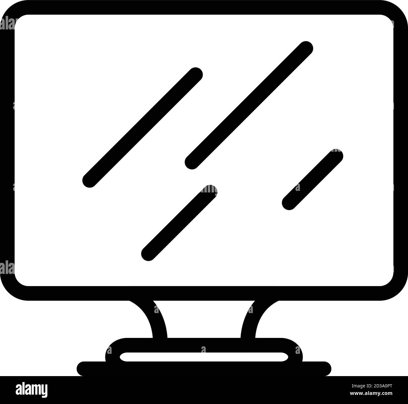 New monitor icon, outline style Stock Vector Image & Art - Alamy