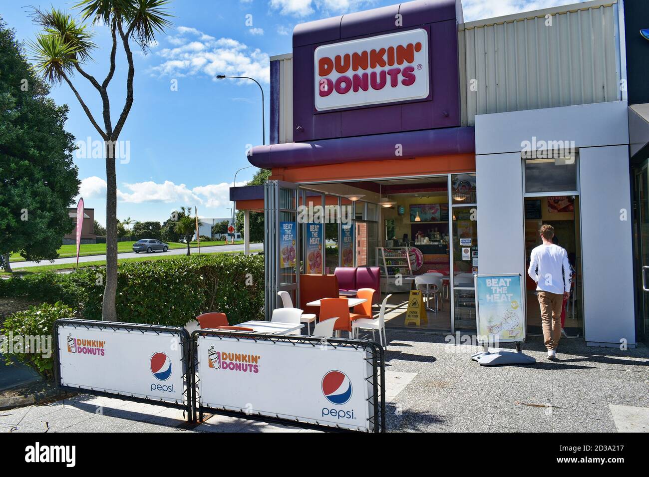AUCKLAND, NEW ZEALAND - Mar 21, 2019: Auckland / New Zealand - March 21 2019: Dunkin Donuts restaurant in The Hub Stock Photo