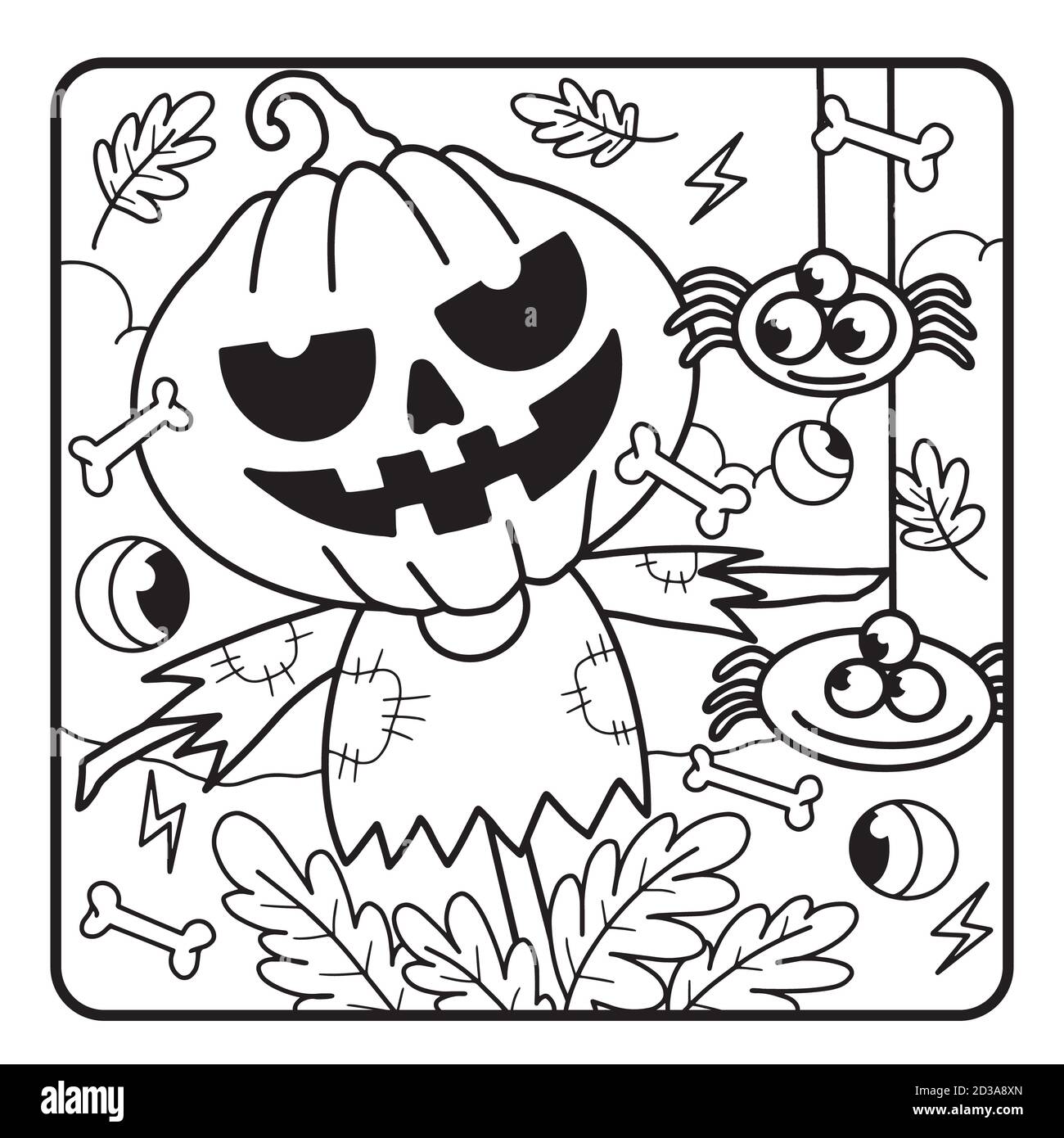 Christmas coloring page for kids Stock Photo - Alamy