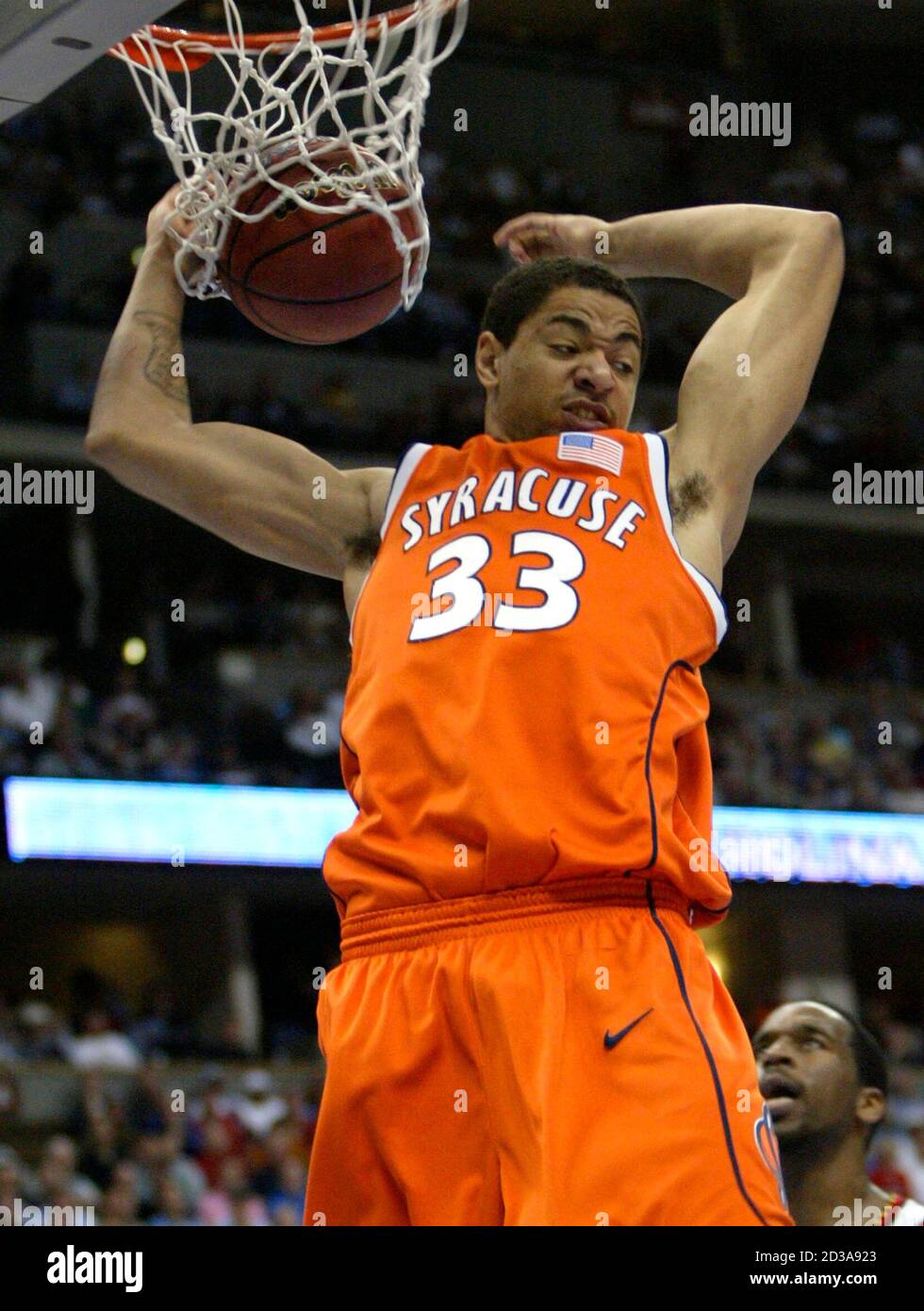 Syracuse Orangemen forward Terrence Roberts stuffs a basket in the second  half against the Maryland Terrapins in the NCAA Division 1 men's basketball  championship second round game in Denver, March 20, 2004.
