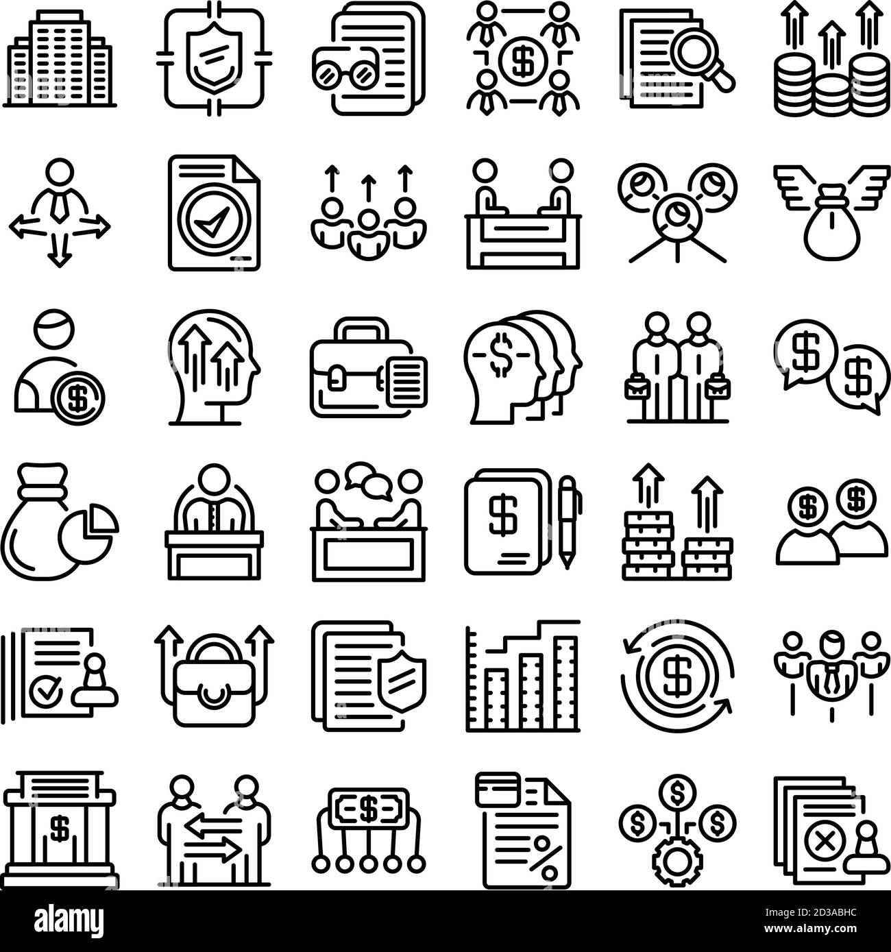Shareholder icons set, outline style Stock Vector Image & Art - Alamy