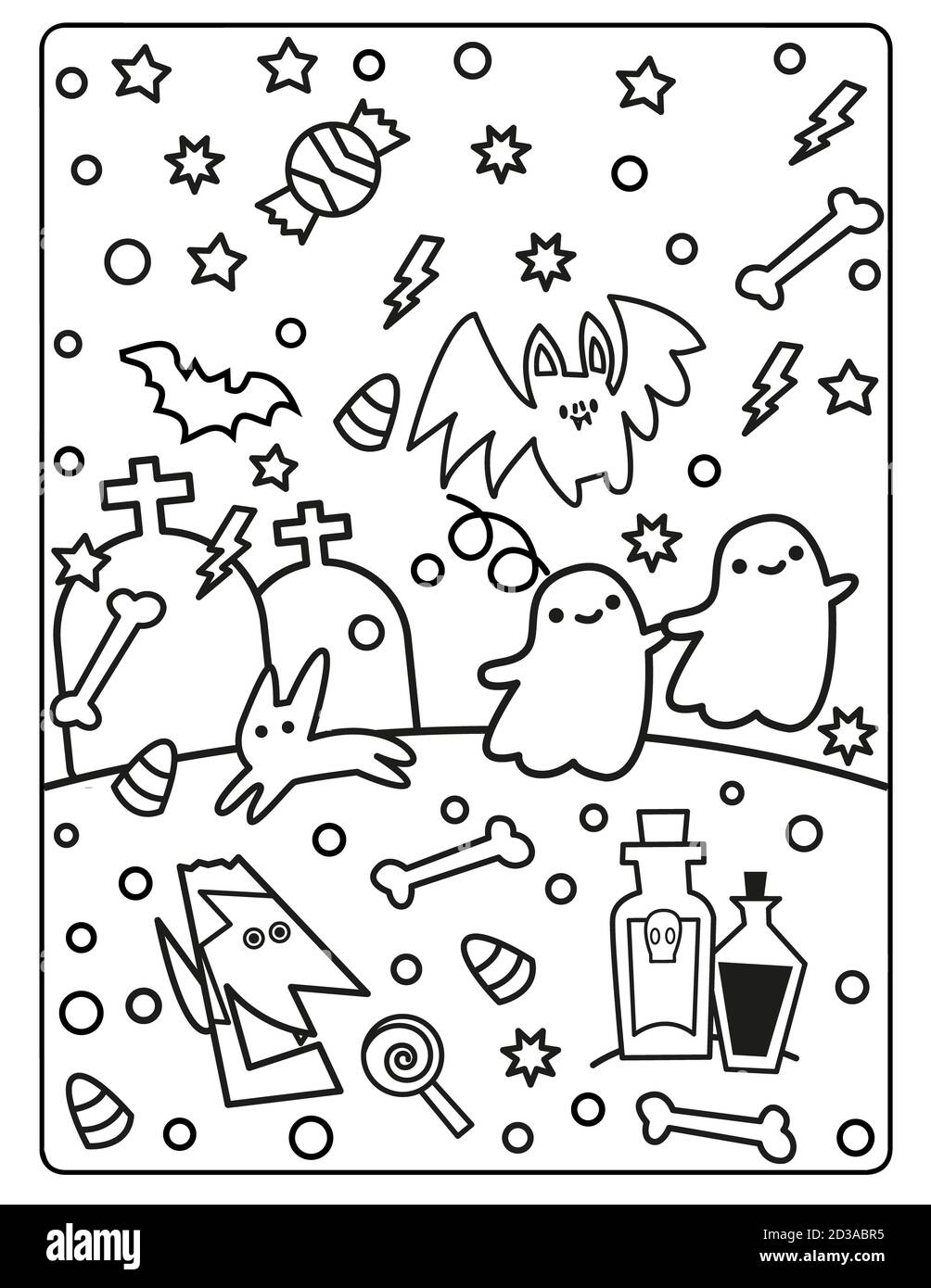 Christmas coloring page for kids Stock Photo - Alamy