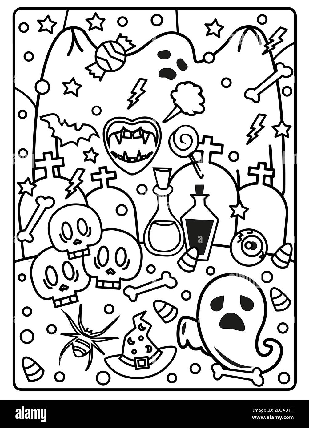 Christmas coloring page for kids Stock Photo - Alamy