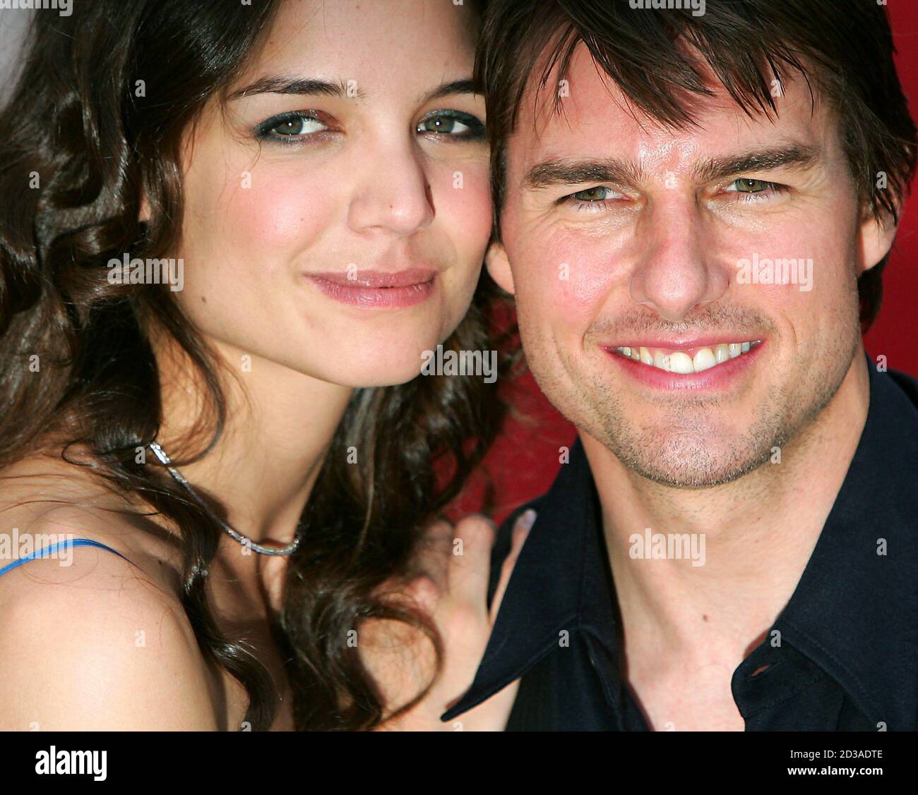 U S Actor Tom Cruise And U S Actress Katie Holmes Arrive At The Uk Premier Of His Latest Movie War Of The Worlds By U S Director Stephen Spielberg In Leicester Square London June