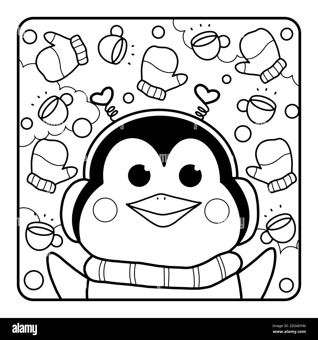 Christmas coloring page for kids Stock Photo Alamy