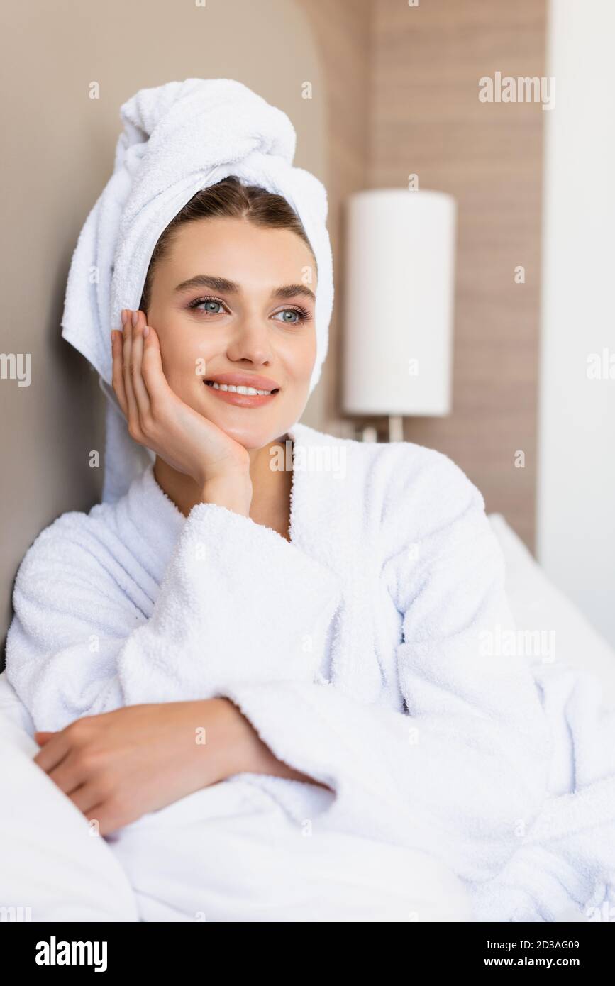 White bathrobe towel hires stock photography and images Alamy