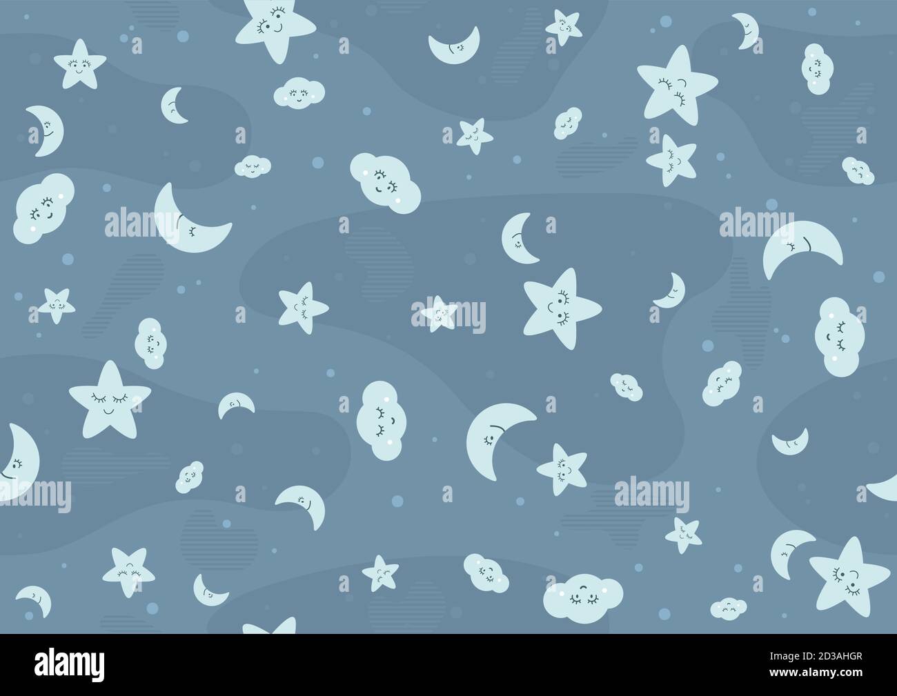 Seamless Baby Pattern with Stars and Moon Stock Vector Image & Art - Alamy
