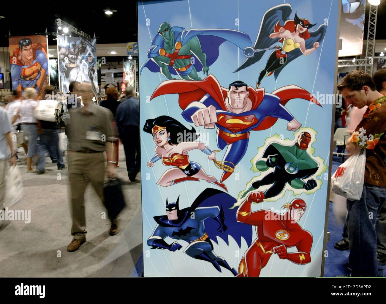Animated action heros greet thousands of comic book fans from around the  world at the annual four-day Comic Con convention in San Diego, July 18,  2003. Thousands of fans from around the