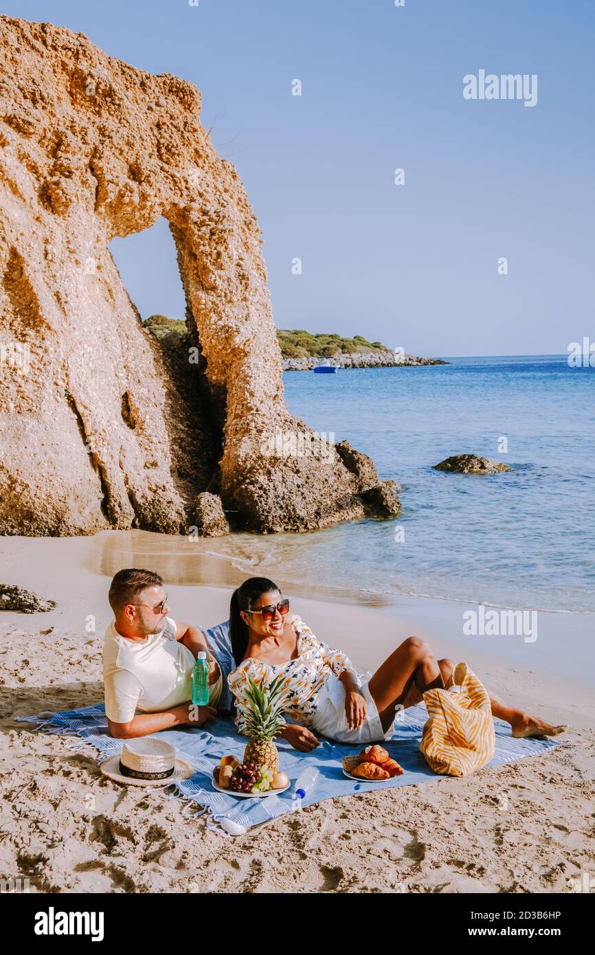 Istron Tropical beach of Voulisma beach, Istron, Crete, Greece Stock Photo - Alamy