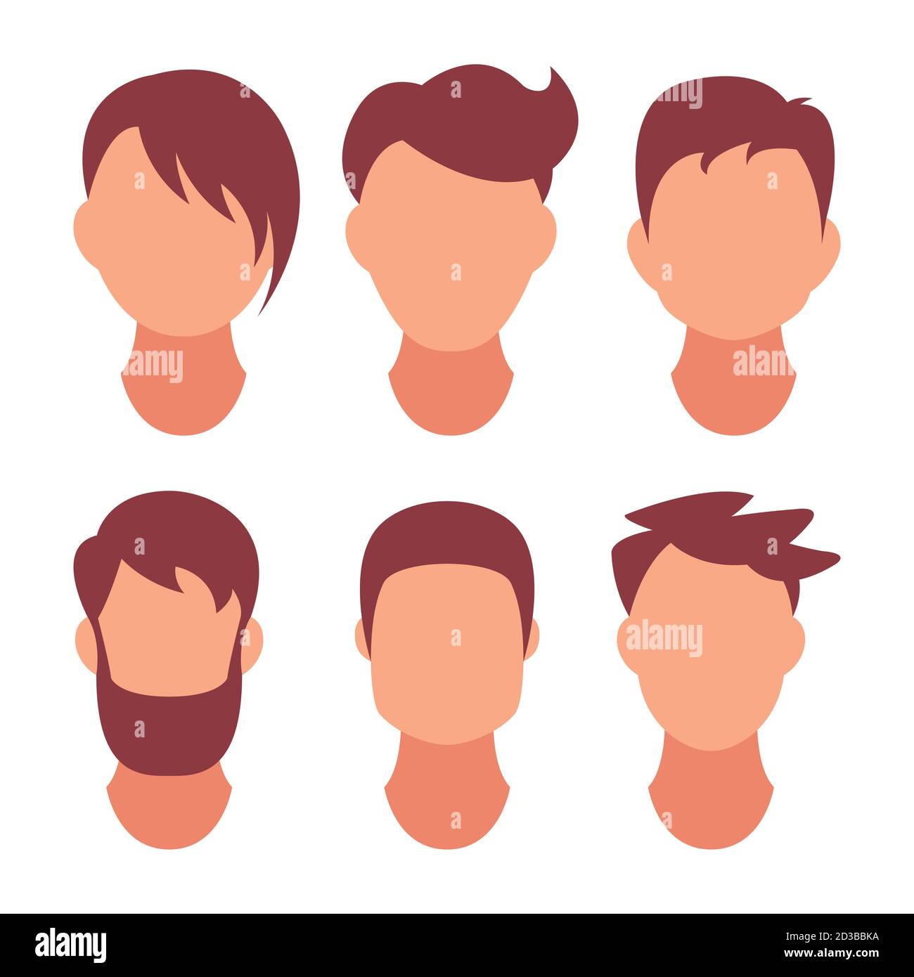 Hairstyle Men. Classical and fashionable hair. Salon of hairstyles for a  hairstyle. Vector icon on set isolated on white background Stock Vector  Image & Art - Alamy