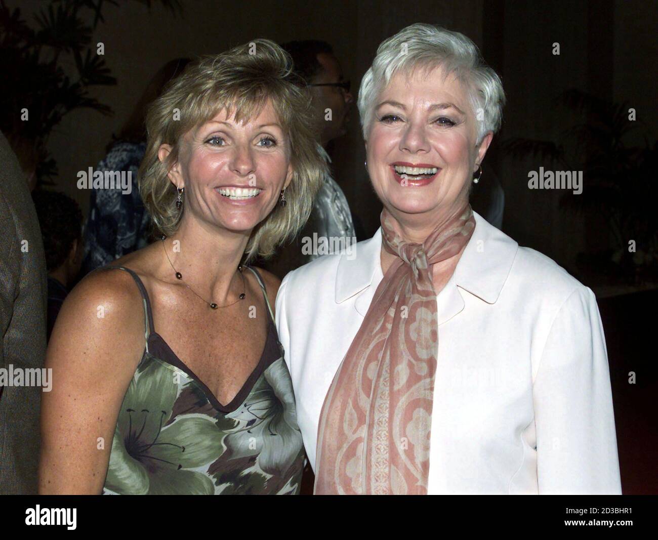 Tina Wesson, winner of the reality series " Survivor II Australian Outback," poses with actress Shirley Jones as they arrive at the Family Television Awards August 2, 2001 in Beverly Hills.
