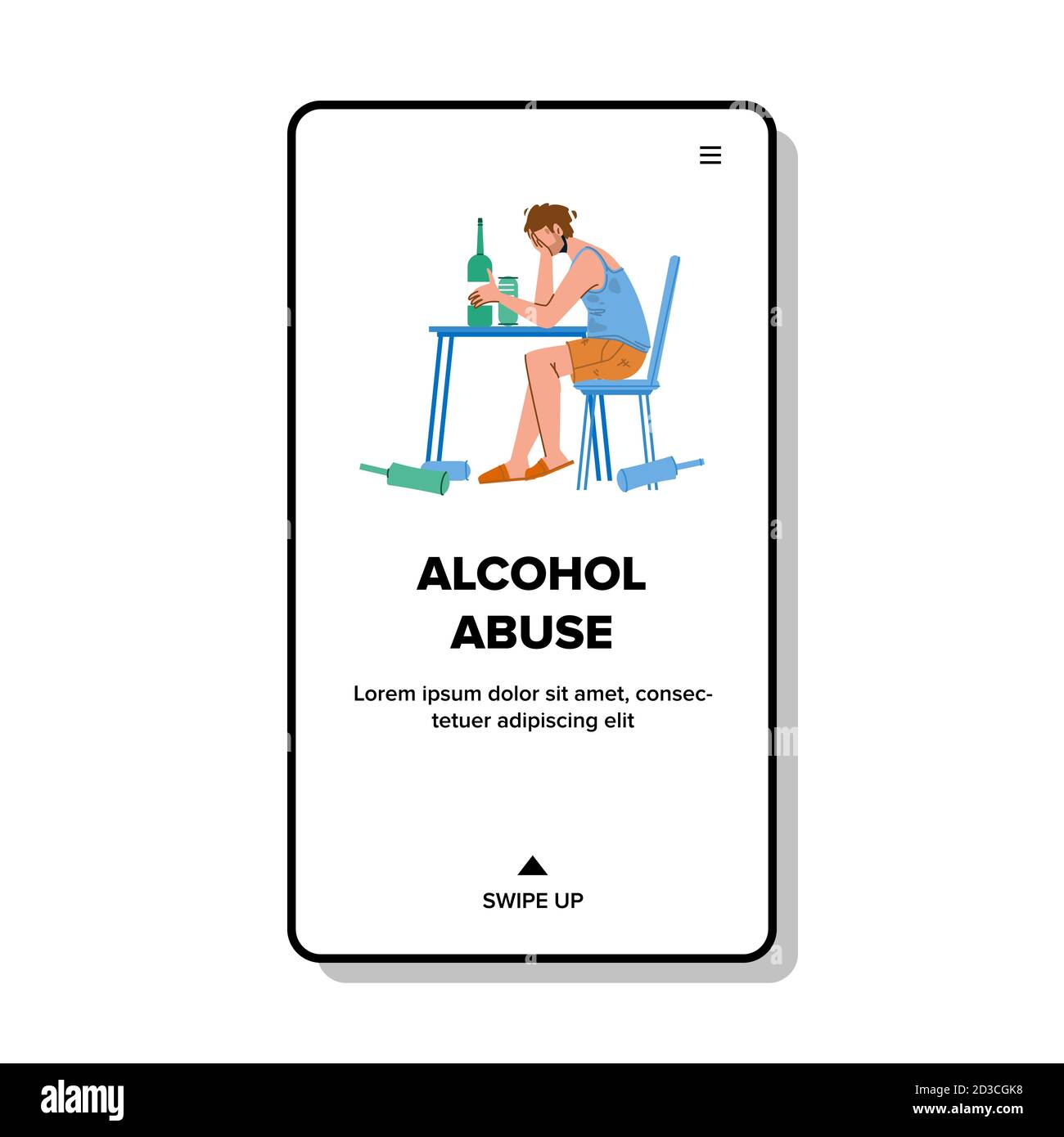 Alcoholic sleeping Stock Vector Images Alamy