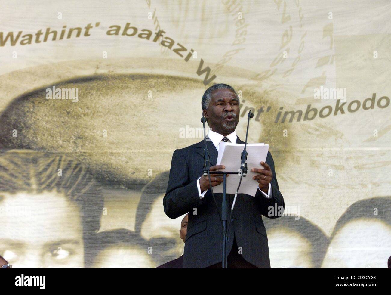 South African President Thabo Mbeki Addresses A Crowd Of Women After He Unveiled A Monument In Pretoria August 9 00 In Honour Of The Women S Day Who Marched To Union Buildings