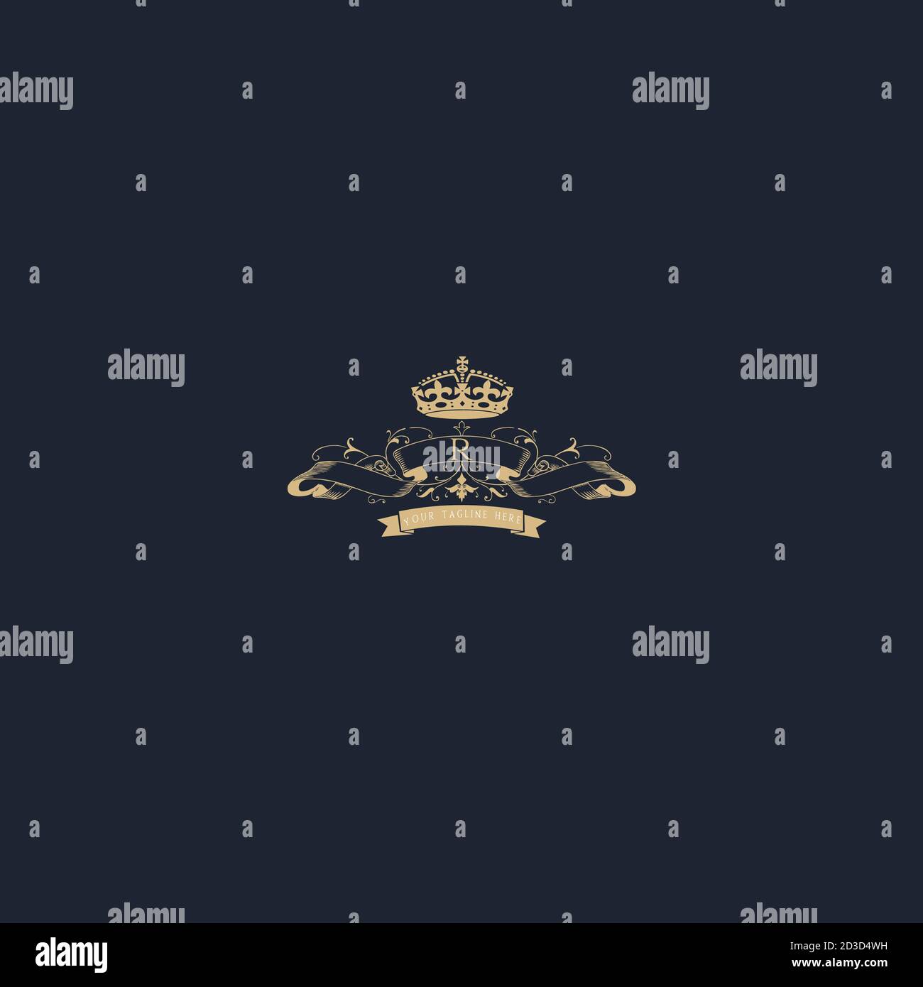 Royal brand and luxury brand logo illustration design Stock Vector ...