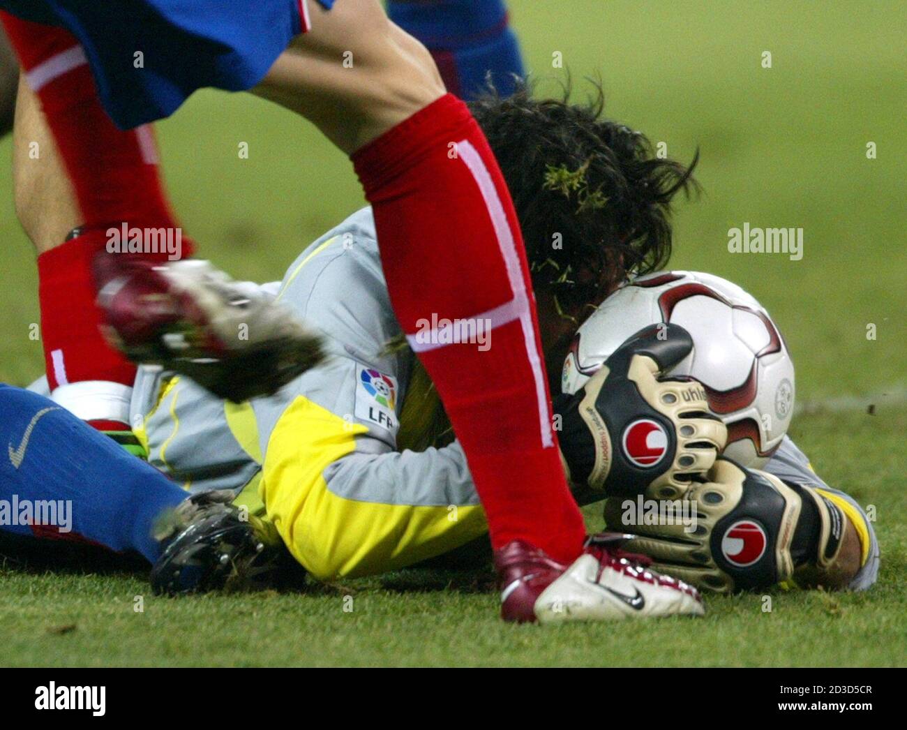 Soccer goalie grabs ball hires stock photography and images Alamy