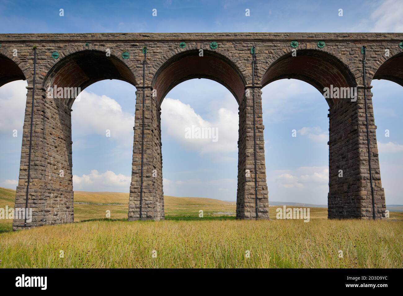The arches at Ribblehead Viaduct which spans Batty Moss, near Horton-In-Ribblesdale, Yorkshire Dales, UK Stock Photo