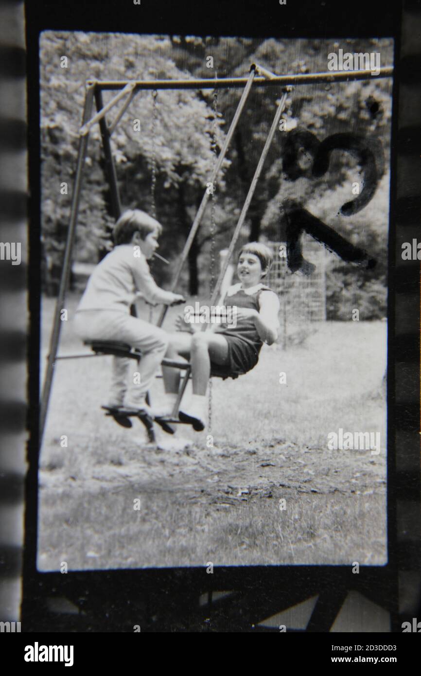 1970s children playing park hi-res stock photography and images - Alamy