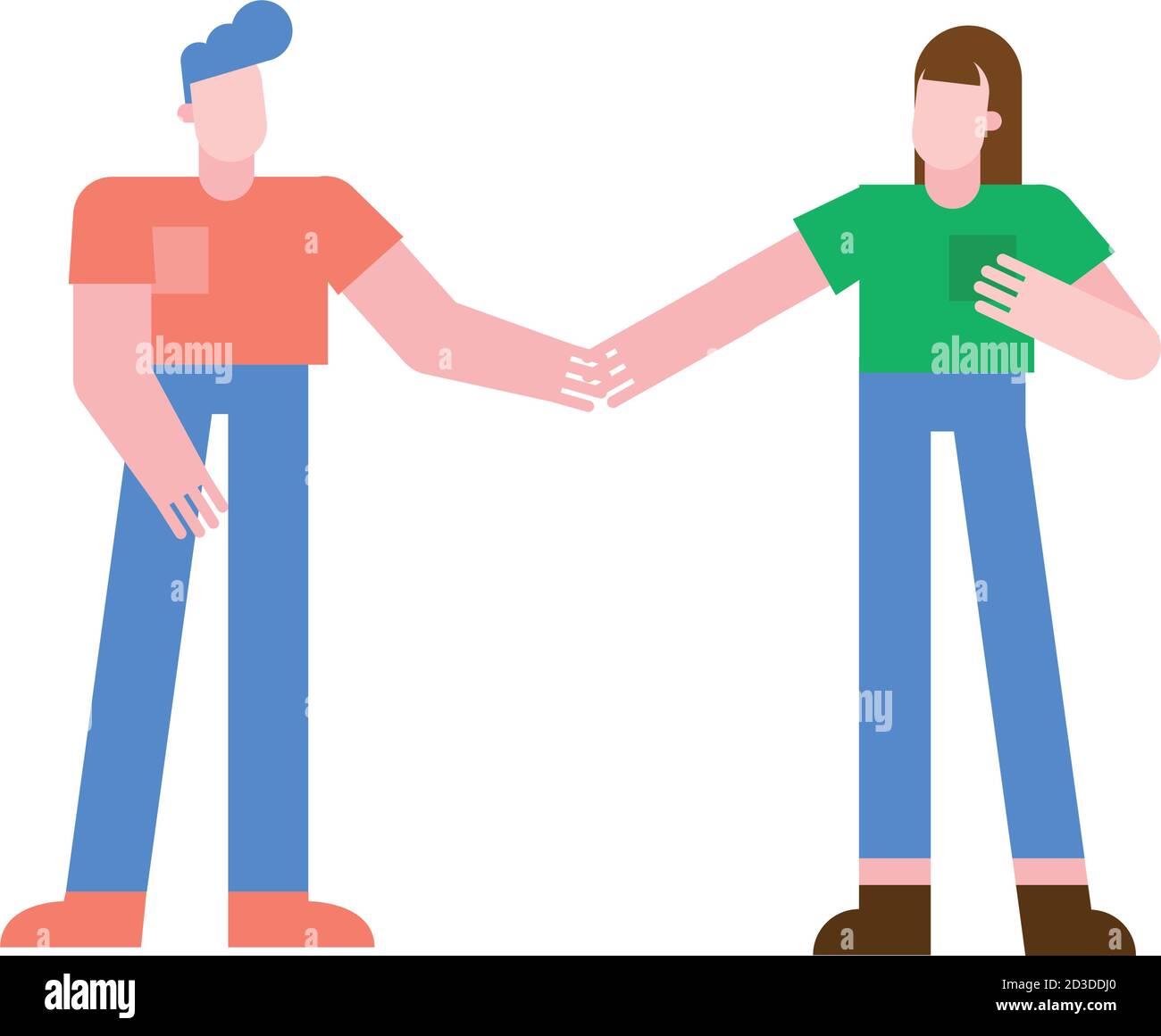Couple of woman and man holding hands design, Relationship love and ...