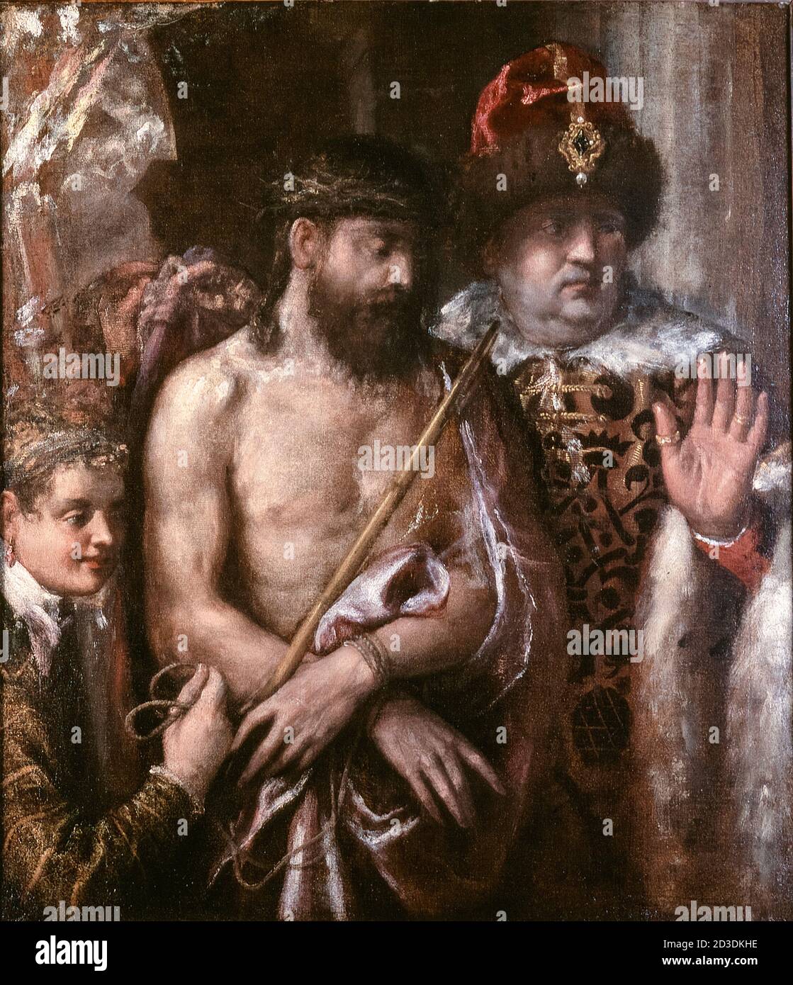 Christ Shown to the People (Ecce Homo), painting by Titian (Tiziano Vecellio), 1570-1576 Stock Photo