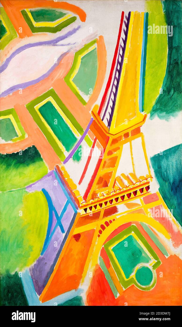 Robert Delaunay, abstract painting, Eiffel Tower, 1924 - modern art Stock Photo