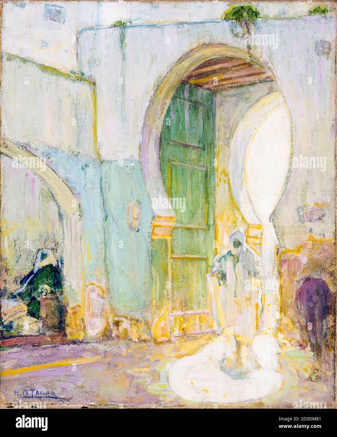 Gateway, Tangier, landscape painting by Henry Ossawa Tanner, circa 1912 Stock Photo