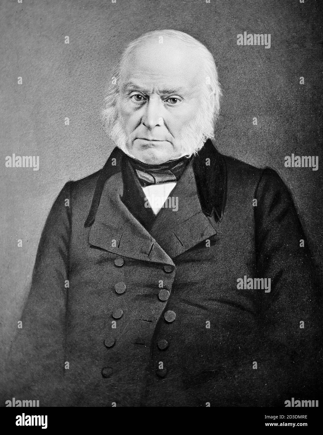 John Quincy Adams (1767-1848), American statesman, 6th President of the United States, portrait photograph copy by Matthew Brady, 1843-1848 Stock Photo