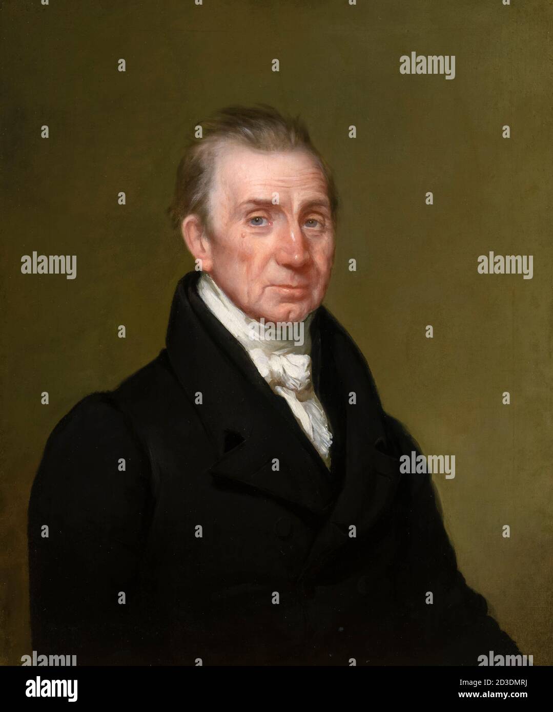 James Monroe (1758-1831), American statesman and Founding Father, 5th President of the United States, portrait painting by Chester Harding, 1829 Stock Photo