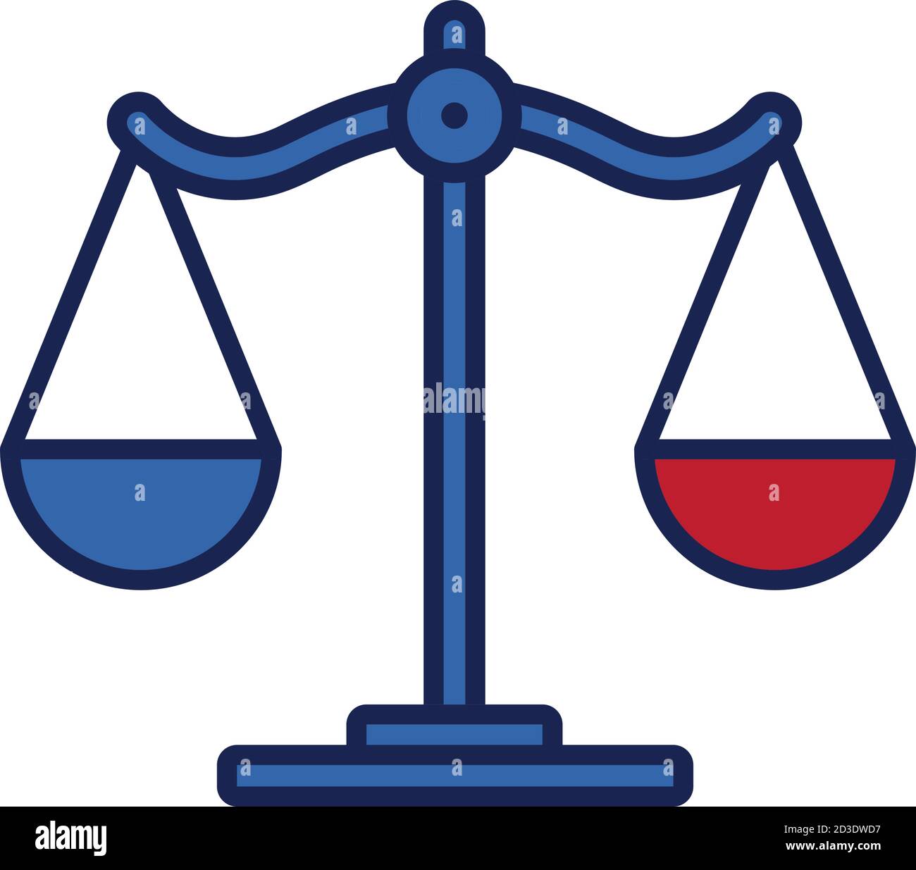 law scale line and fill style icon design, justice legal and human ...