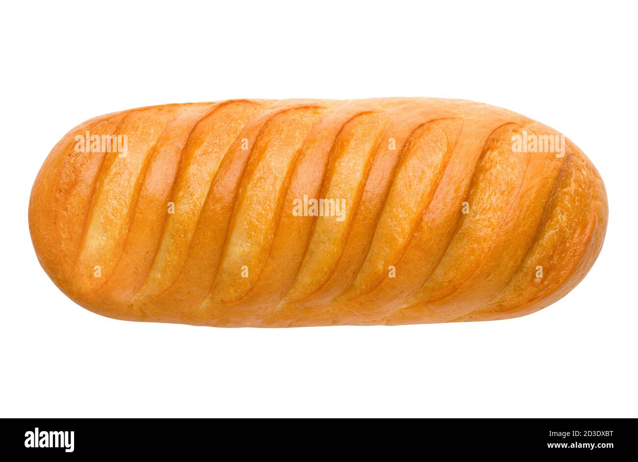 bread, long loaf, isolated on white background, clipping path, full