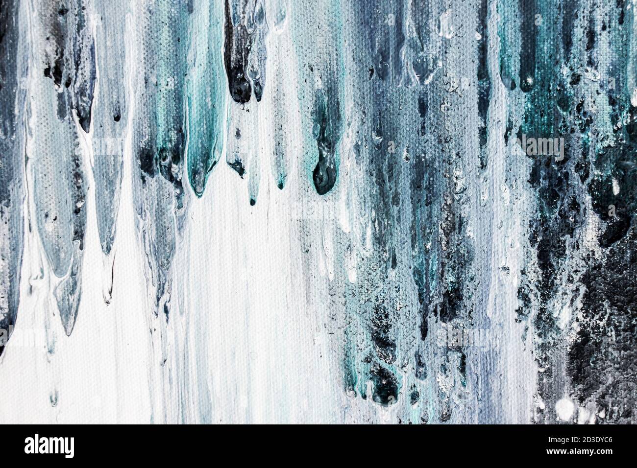 blue and white abstract fluid acrylic painting on canvas Stock Photo ...