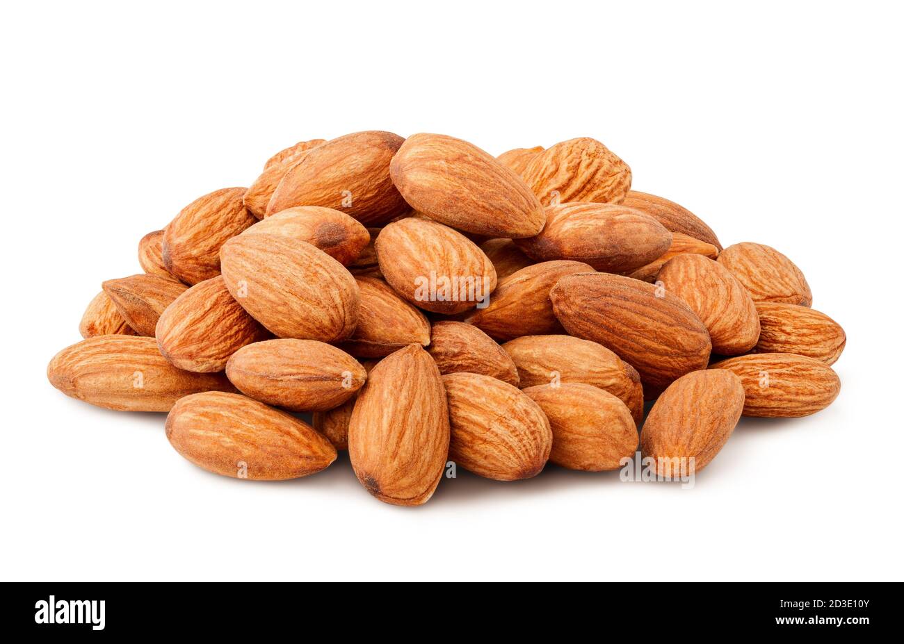 almond isolated on white background, clipping path, full depth of field Stock Photo