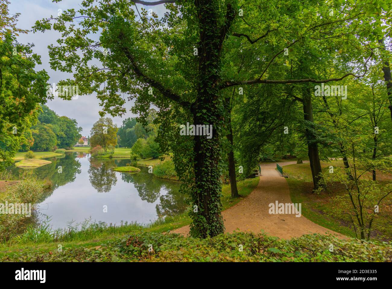 Fürst Pückler Park, landscape park in Branitz, Cottbus, Brandenburg, East Germany, Europe Stock Photo
