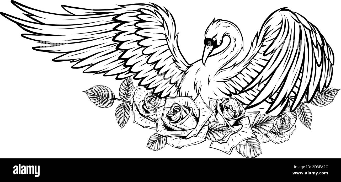 Swan wings spread Stock Vector Images - Alamy