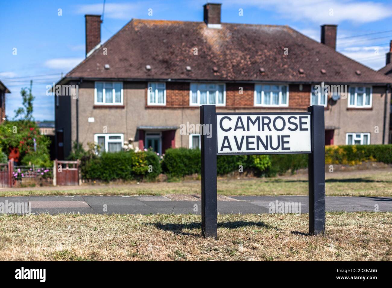 Camrose Avenue street sign, Edgware, England, UK Stock Photo Alamy