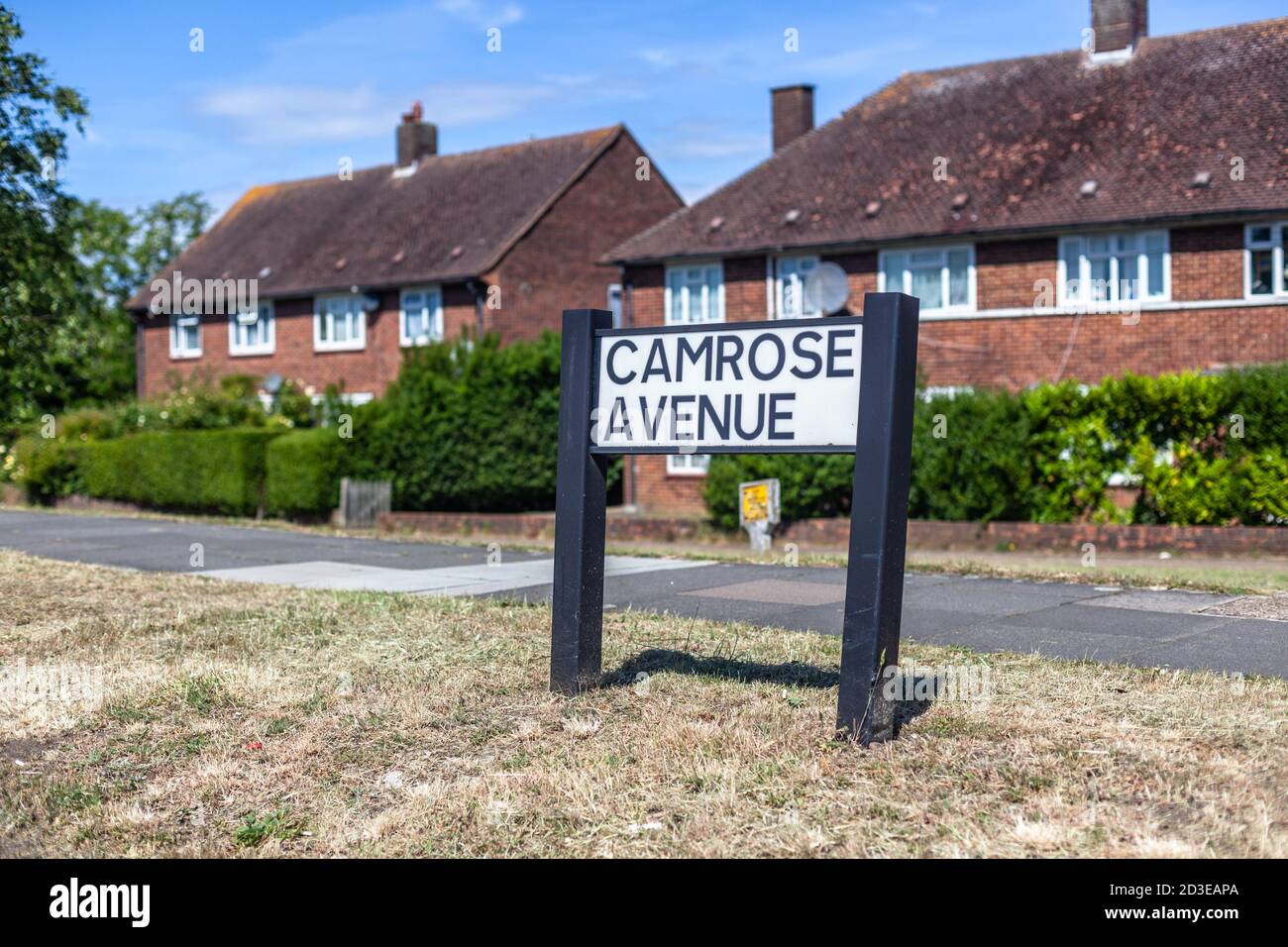 Camrose Avenue street sign, Edgware, England, UK Stock Photo Alamy
