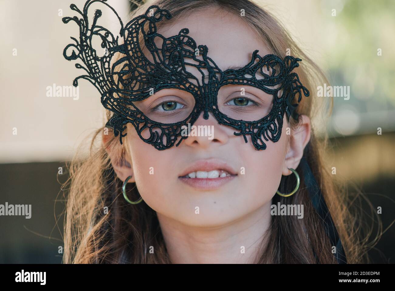 blond girl outdoors. Halloween. Teenage girl in park. Girl in a