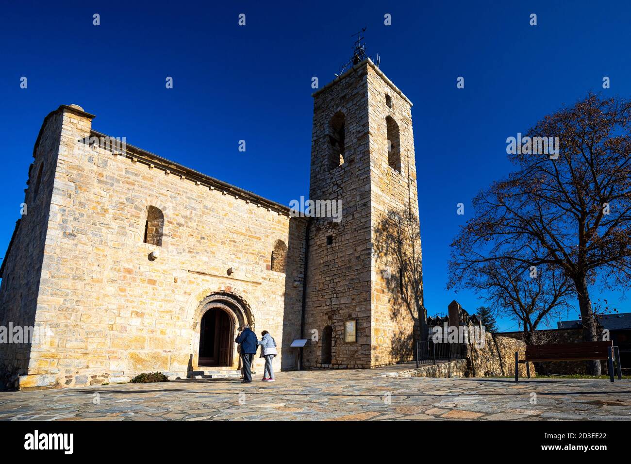 All church bell tower, Cerdanya. Stock Photo